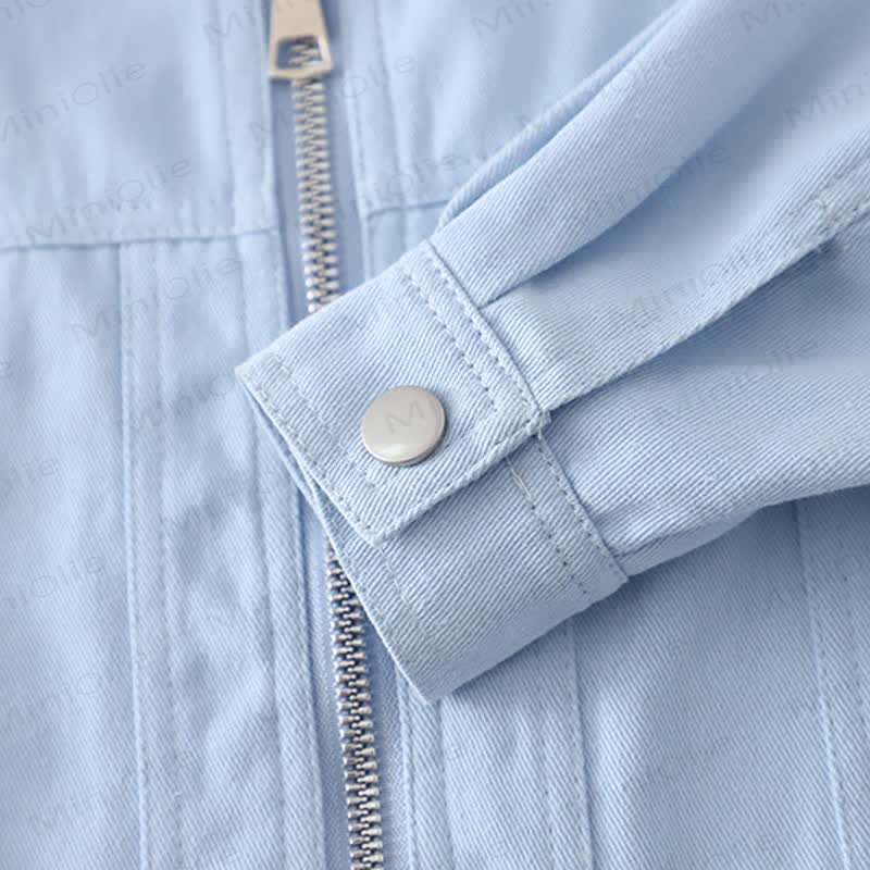 Toddler Baby Boy Blue Casual Jacket and Pants 3-piece Set - image 6