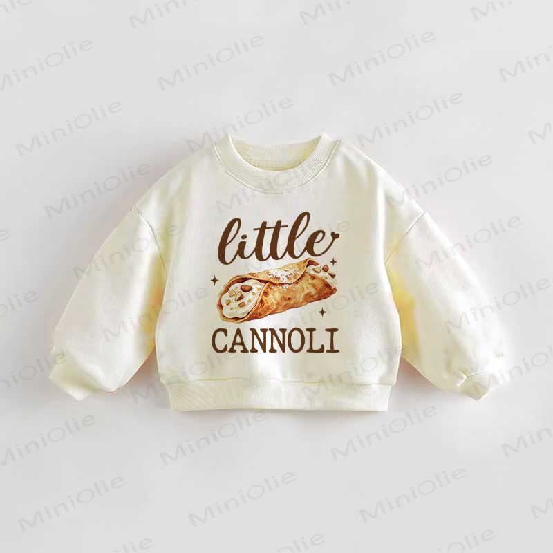 LITTLE CANNOLI Baby Toddler Cream Sweatshirt - Cream - 3-5T - image 1