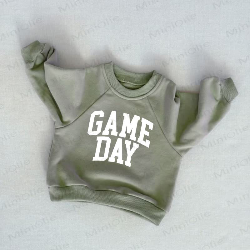 GAME DAY Baby Toddler Grey Green Sweatshirt - Grey Green - 3-5T - image 1