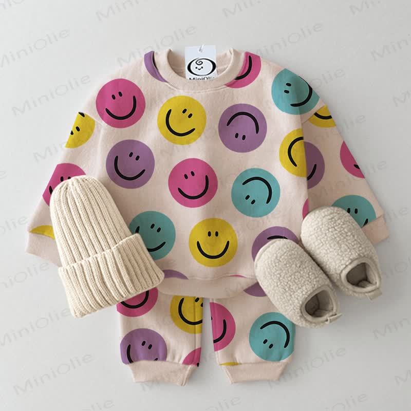 Baby 2-piece Smiley Beige Set - Beige - 2-3T - image 1