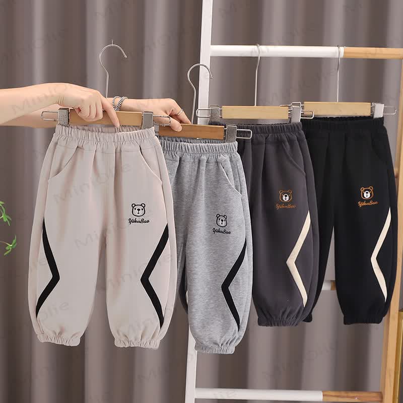 Baby Toddler Bear Embroidered Casual Jogger - image 1
