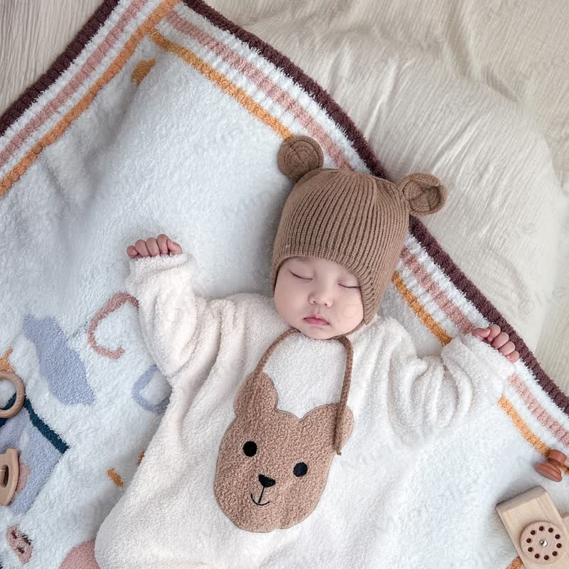 Baby Animal Fleece Long Sleeve Pajama Romper - image 6
