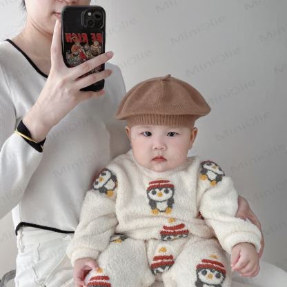 Baby Animal Fleece Long Sleeve Pajama Romper - image 3
