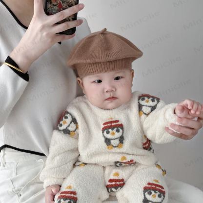 Baby Animal Fleece Long Sleeve Pajama Romper - image 4