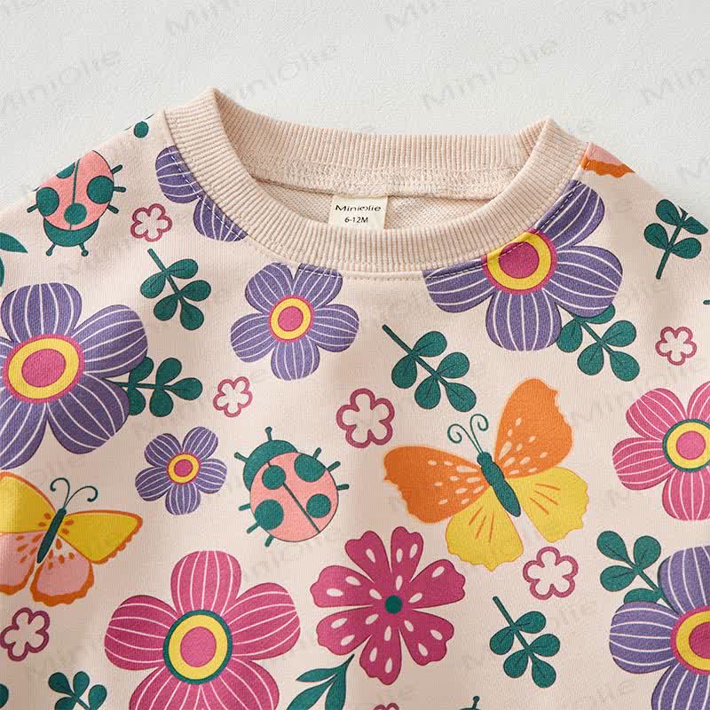 Baby Flower Butterfly Print 2-piece Set - image 2