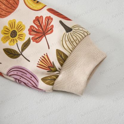 Baby Fall Pumpkin Floral Print 2-piece Set - image 5