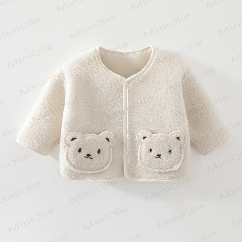 Baby Bear PocketFleece Outerwear - Beige - 2-3T - image 2