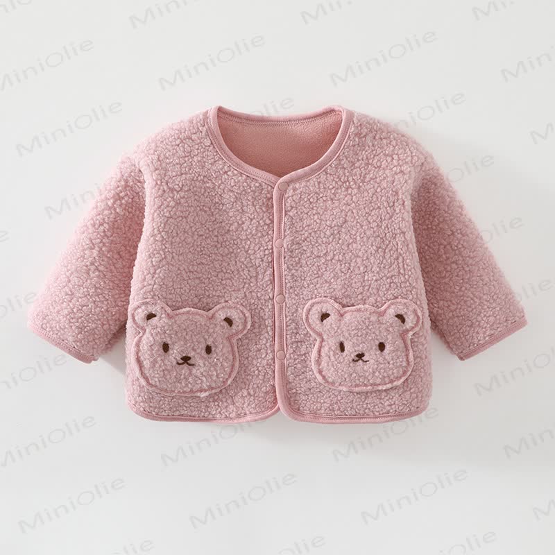 Baby Bear PocketFleece Outerwear - Pink - 2-3T - image 3