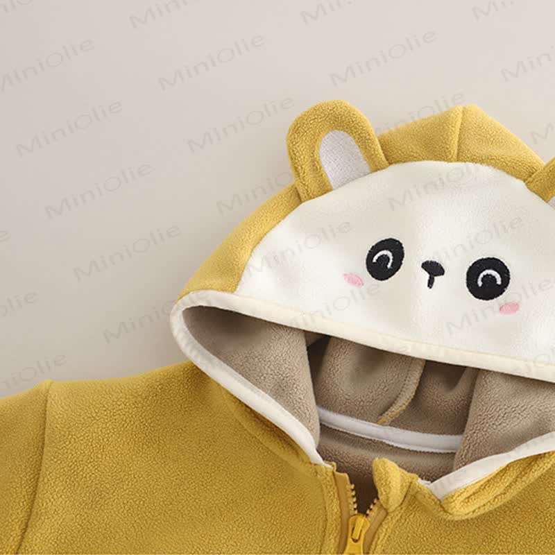 Baby Toddler Cartoon Bear Fleece Hoodie - image 3