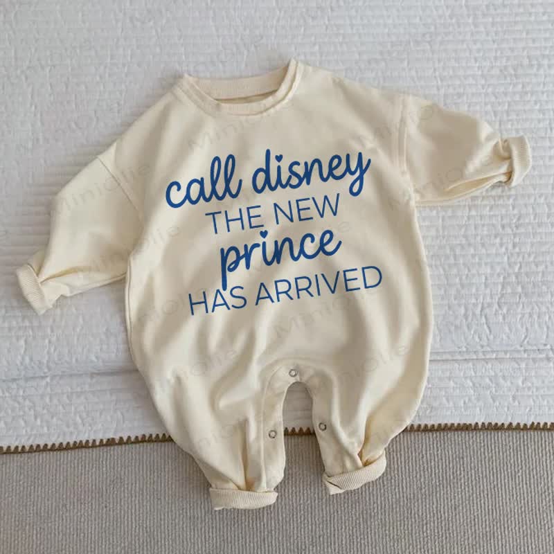 CALL DISNEY THE NEW PRINCE HAS ARRIVED Baby Toddler Beige Romper - Beige - 2-3T - image 1