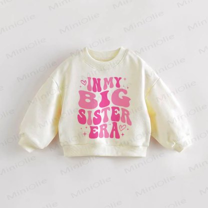 IN MY BIG SISTER ERA Baby Toddler Cream Sweatshirt - Cream - 3-5T - image 1