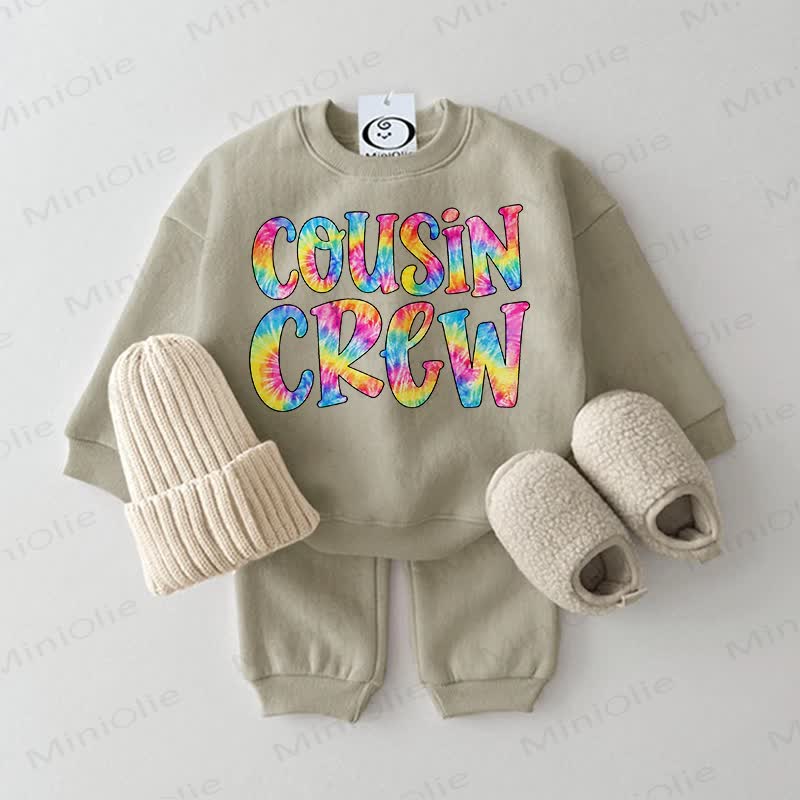 COUSIN CREW Baby Sweatshirt 2-piece Set - Grey Green - 2-3T - image 4