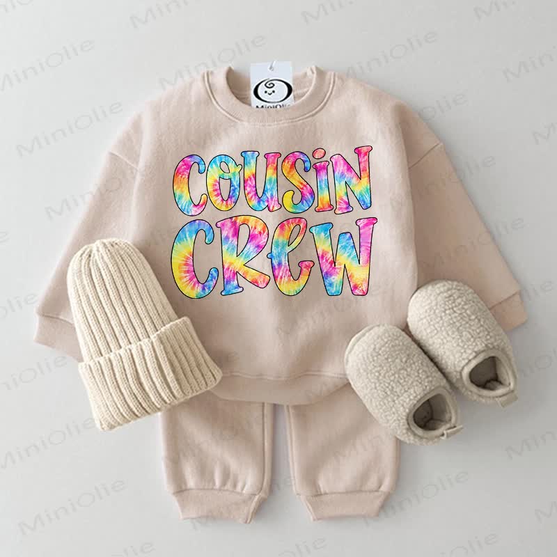 COUSIN CREW Baby Sweatshirt 2-piece Set - Beige - 2-3T - image 3