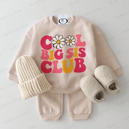 COOL BIG SIS CLUB Baby Sweatshirt 2-piece Set - Beige - 2-3T - image 2