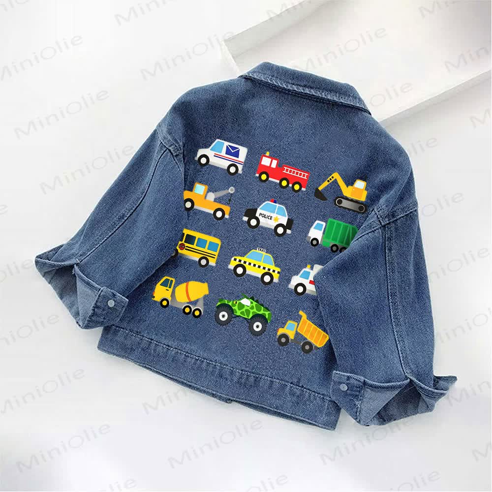 Toddler Kid Vehicle Denim Jacket - image 2