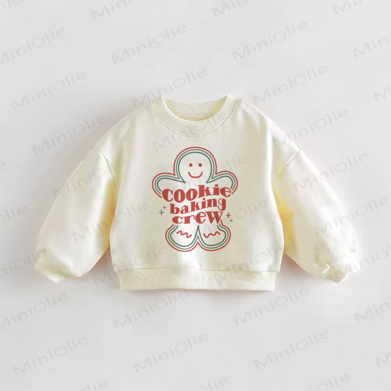COOKIE BAKING CREW  Baby Toddler Cream Sweatshirt - Cream - 3-5T - image 1
