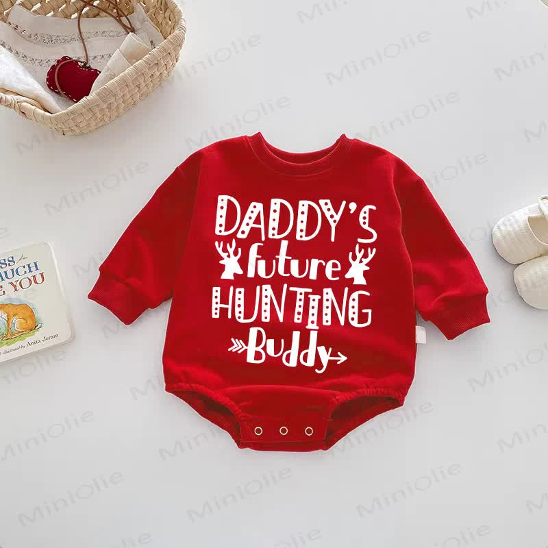DADDY'S FUTURE HUNTING BUDDY Baby Red Bodysuit - Red - 18-24M - image 1