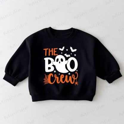  THE BOO CREW  Baby Toddler Ghost and Bat Black Sweatshirt - Black - 3-5T - image 1