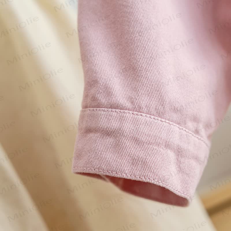 Toddler Girl Pink Contrast Collar Cat Pocket Jacket - image 6