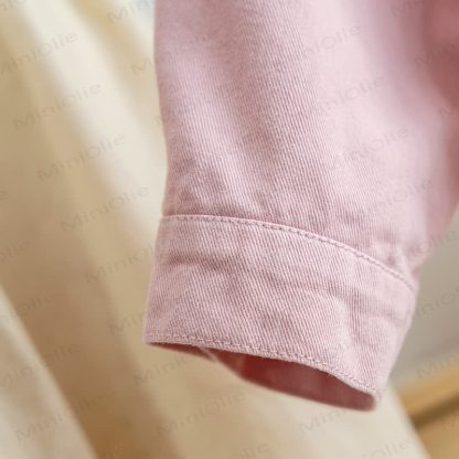 Toddler Girl Pink Contrast Collar Cat Pocket Jacket - image 6
