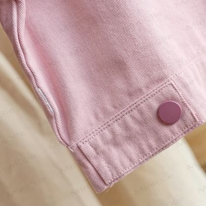 Toddler Girl Pink Contrast Collar Cat Pocket Jacket - image 7