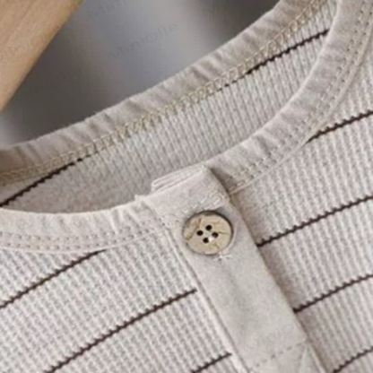 Toddler Boy Striped Henley Curved Hem T-Shirt - image 5