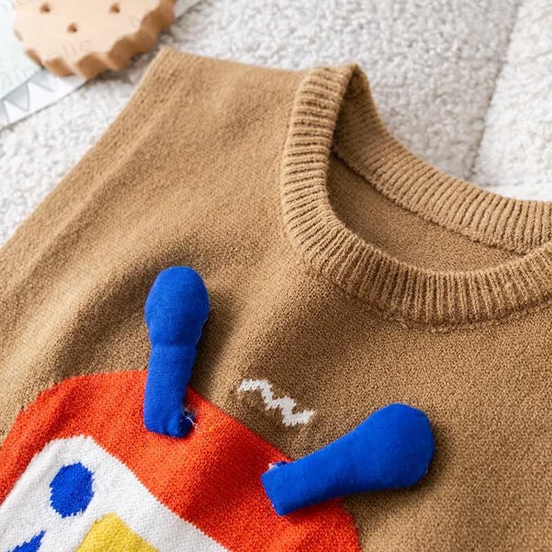Baby Toddler Boy Cartoon Print Layered Knit 3-piece Set - image 9