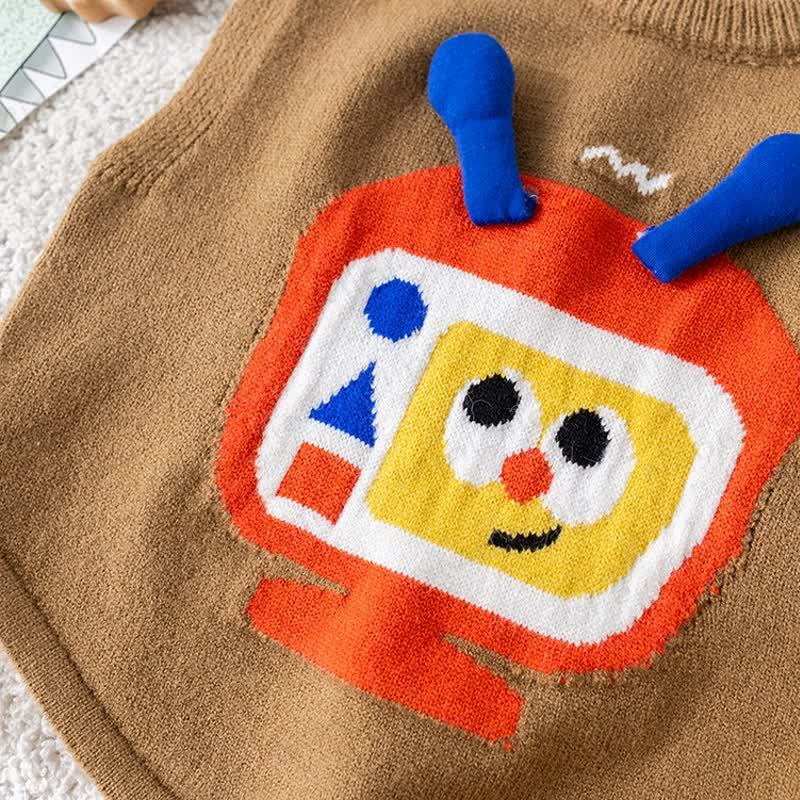 Baby Toddler Boy Cartoon Print Layered Knit 3-piece Set - image 10