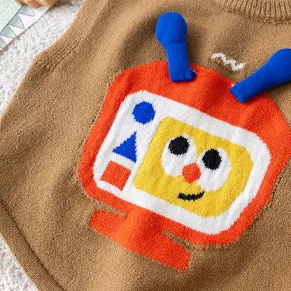 Baby Toddler Boy Cartoon Print Layered Knit 3-piece Set - image 10
