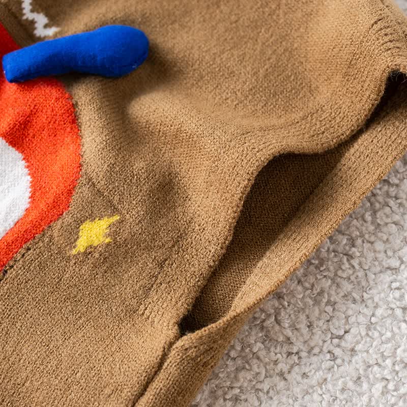 Baby Toddler Boy Cartoon Print Layered Knit 3-piece Set - image 11