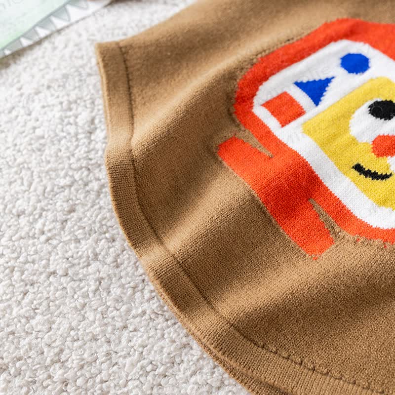 Baby Toddler Boy Cartoon Print Layered Knit 3-piece Set - image 12