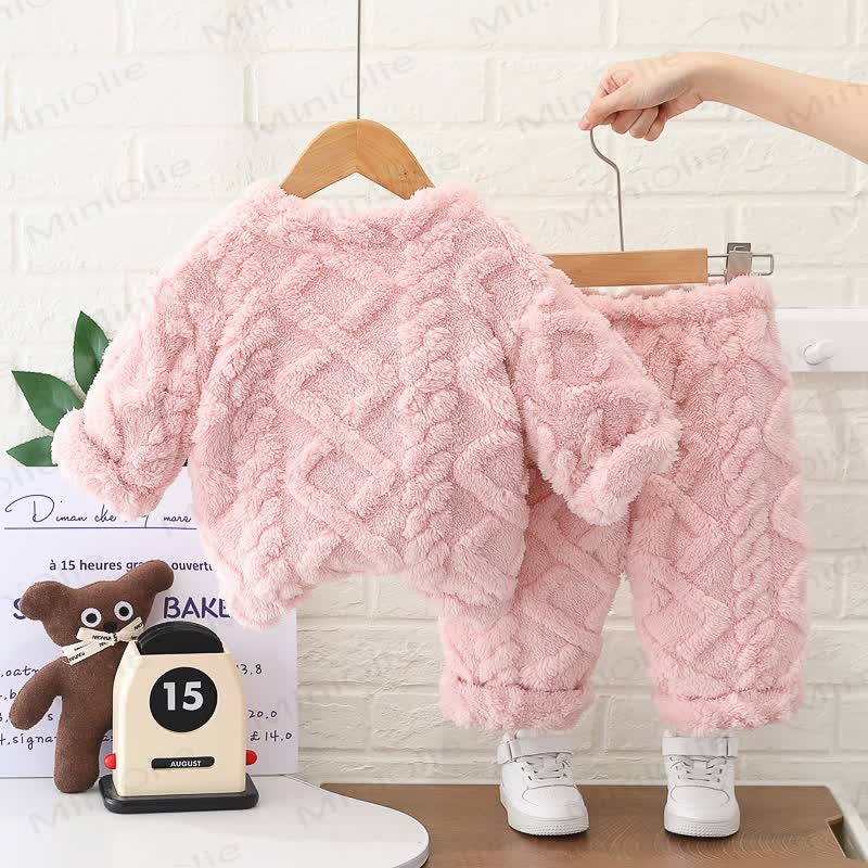 Baby Toddler Bear Pocket Fleece Pyjama 2-piece Set - image 4