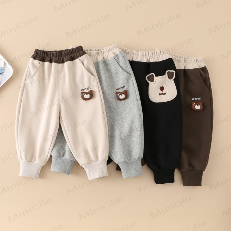 WOW! Baby Toddler Boy Bear Patch Jogger - image 1