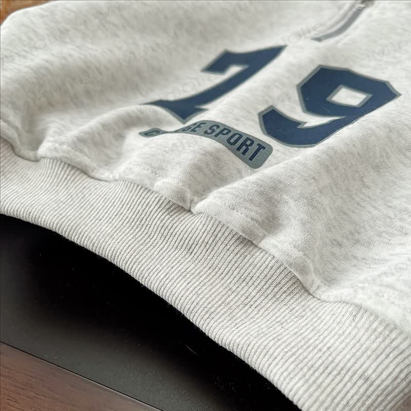 79 COLLEGE SPORT Toddler Baby Boy Half Zip Sweatshirt and Jogger 2-piece Set - image 5