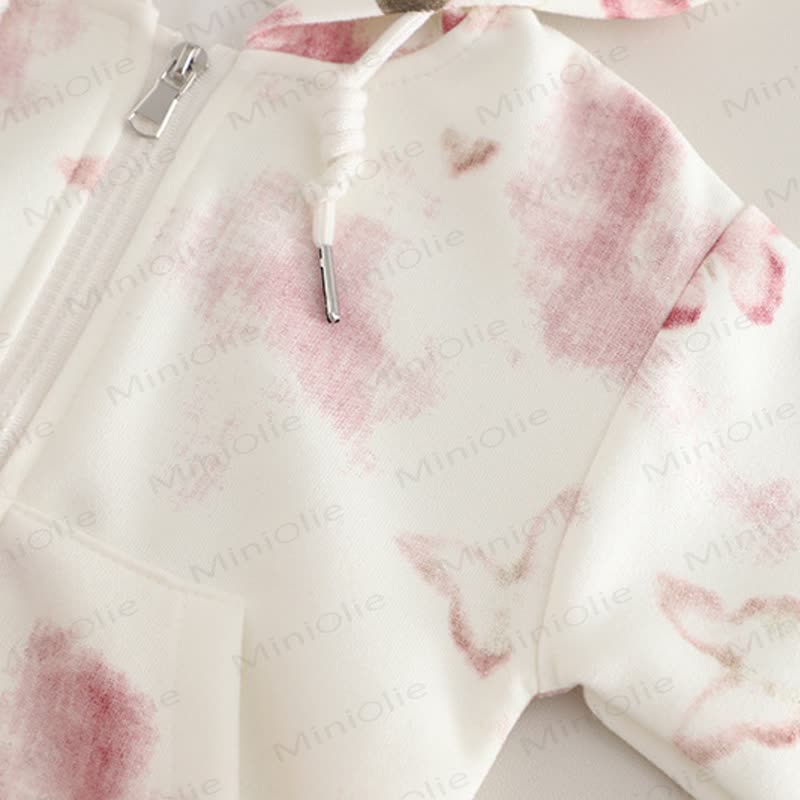 Baby Toddler Girl Butterfly Hooded Jacket and Pants 2-piece Set - image 6