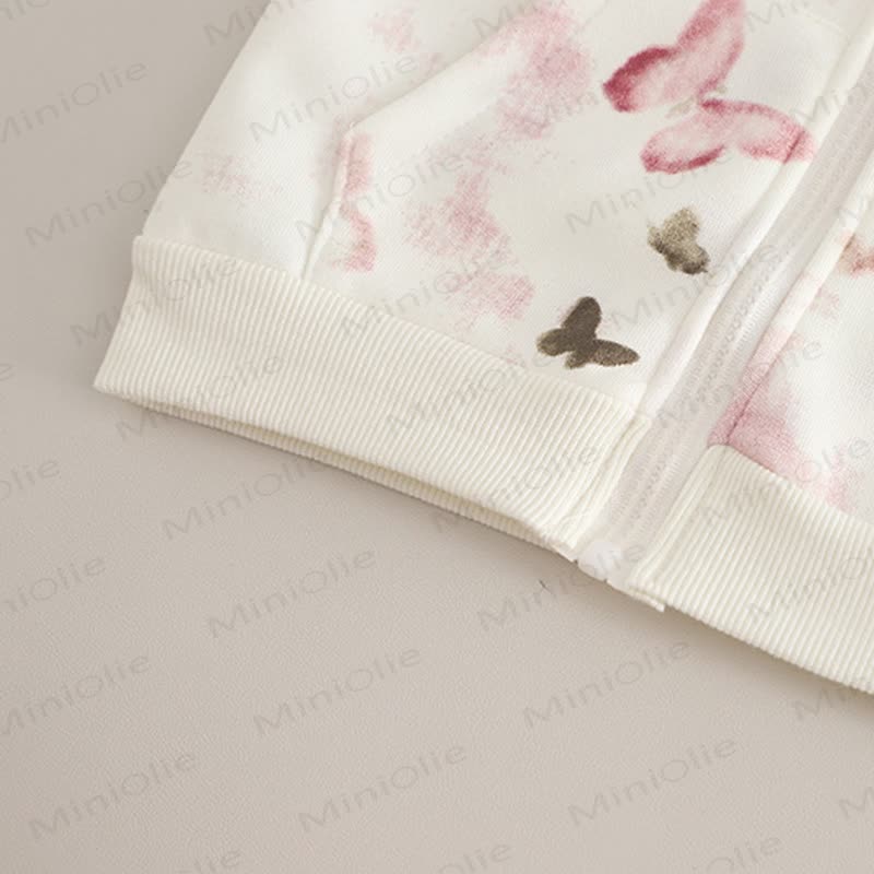 Baby Toddler Girl Butterfly Hooded Jacket and Pants 2-piece Set - image 9