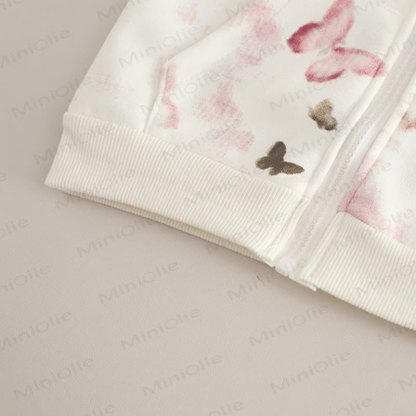 Baby Toddler Girl Butterfly Hooded Jacket and Pants 2-piece Set - image 9