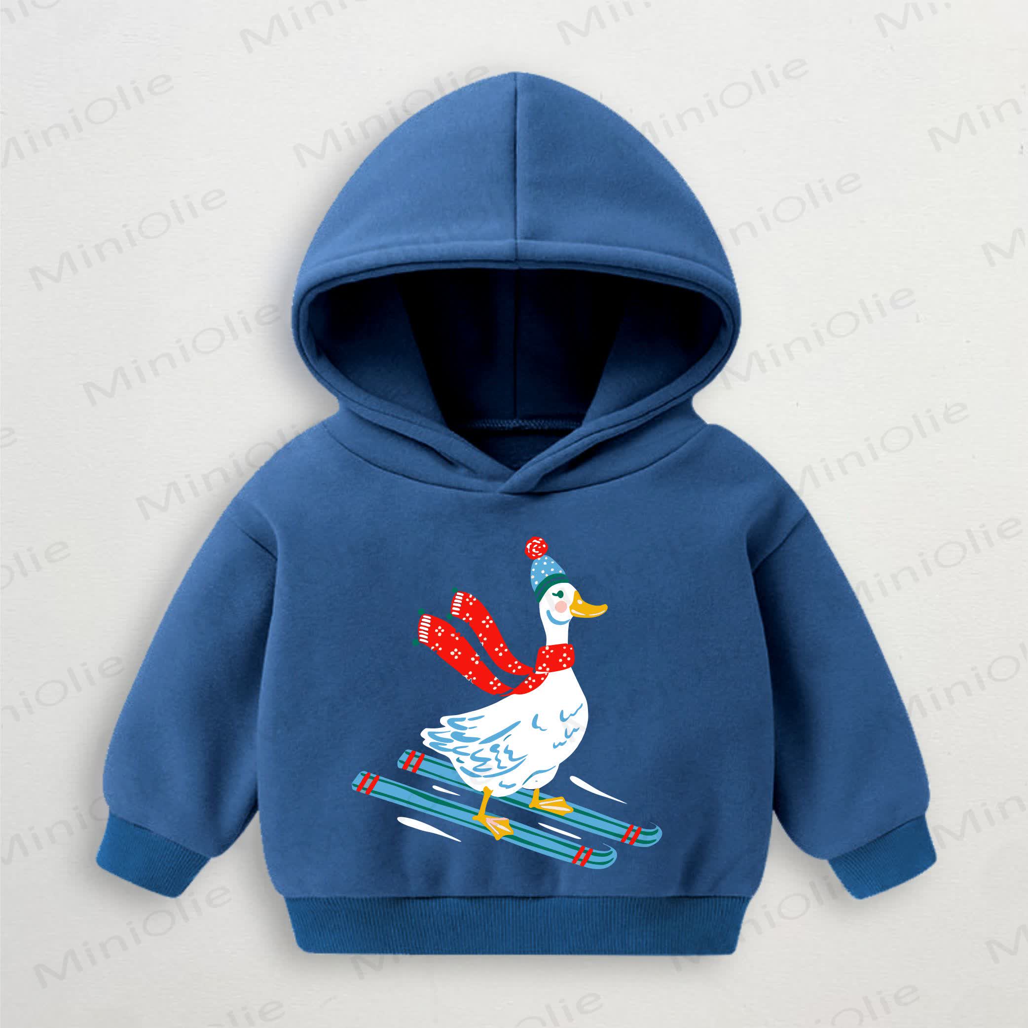 Baby Toddler Duck Blue Hoodie - Blue - 3-5T - image 1