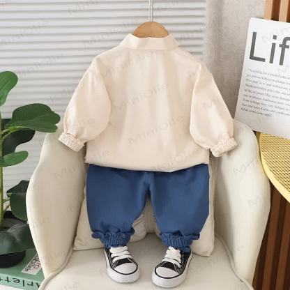 Toddler Baby Dinosaur Applique Shirt and Jogger 2-piece Set - image 4