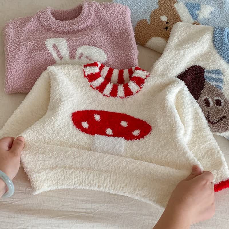 Baby Toddler Cartoon Print Plush Loungewear 2-piece Set - image 12