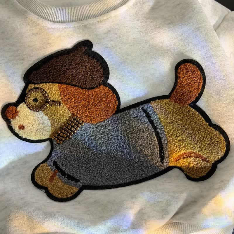 Toddler Puppy Applique Sweatshirt and Pants 2-piece Set - image 3