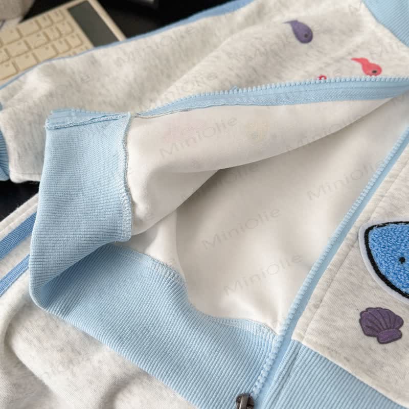 LUCKY DAY Toddler Ocean Embroidered Track Jacket and Pants Set - image 5