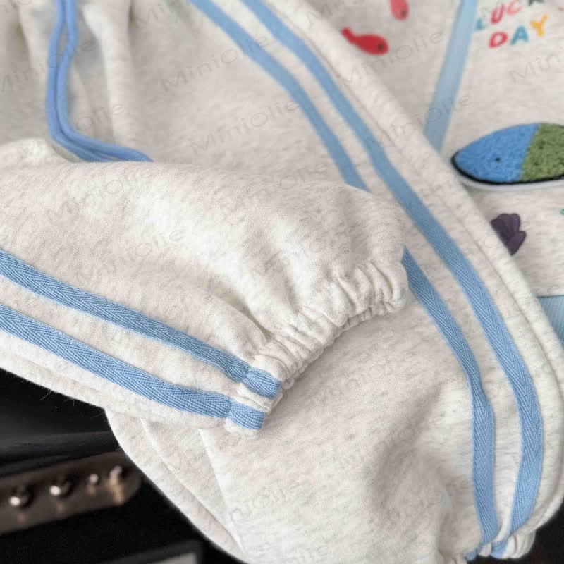 LUCKY DAY Toddler Ocean Embroidered Track Jacket and Pants Set - image 8