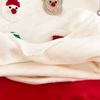 Baby Christmas Fleece Lined Romper - image 6