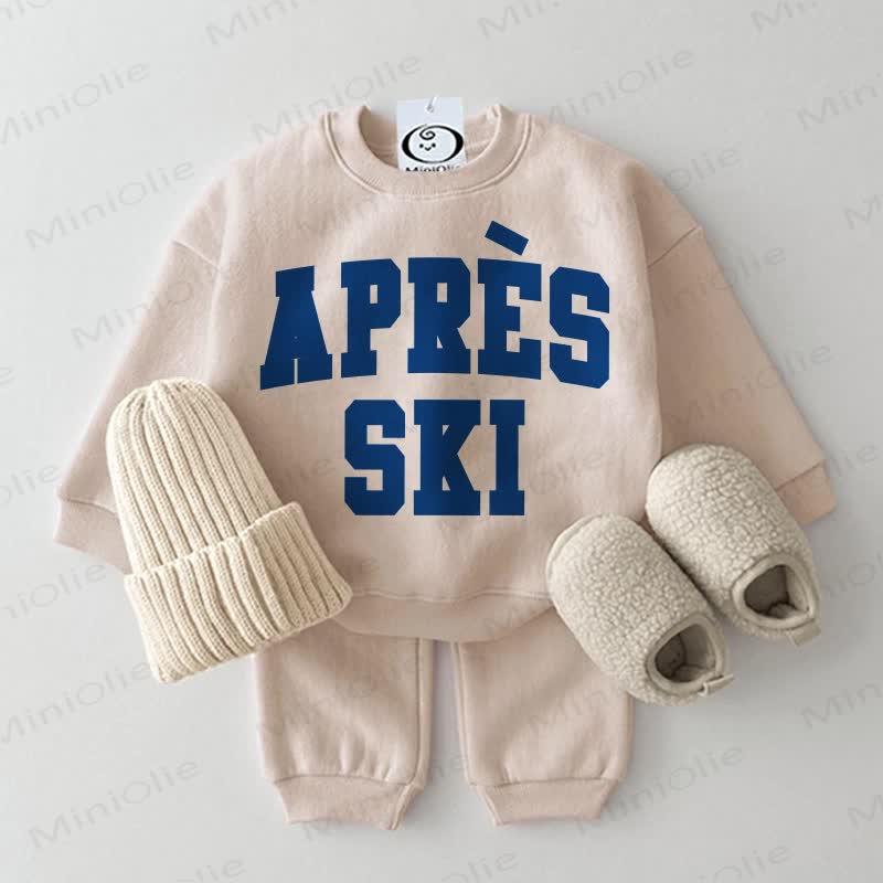APRES SKI Baby Sweatshirt 2-piece Set - Beige - 2-3T - image 2