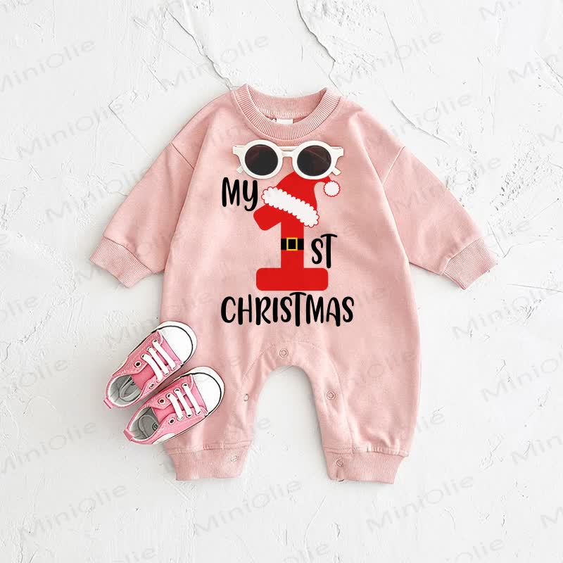 MY 1ST CHRISTMAS Baby Pink Romper - Pink - 2-3T - image 1