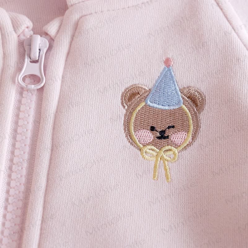 Baby Toddler Pink Bear Ear Hooded and Jogger 2-piece Set - image 4