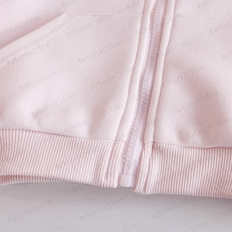 Baby Toddler Pink Bear Ear Hooded and Jogger 2-piece Set - image 5