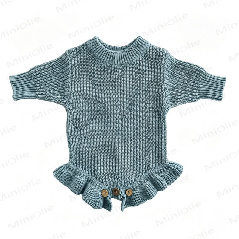 Personalized Baby Name Ruffled Knit Bodysuit - Blue - 2T - image 6