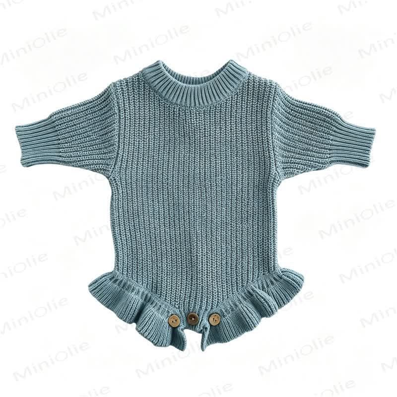 Personalized Baby Name Ruffled Knit Bodysuit - Blue - 2T - image 6
